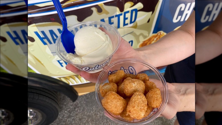 Culver's Cheesecurds and custard