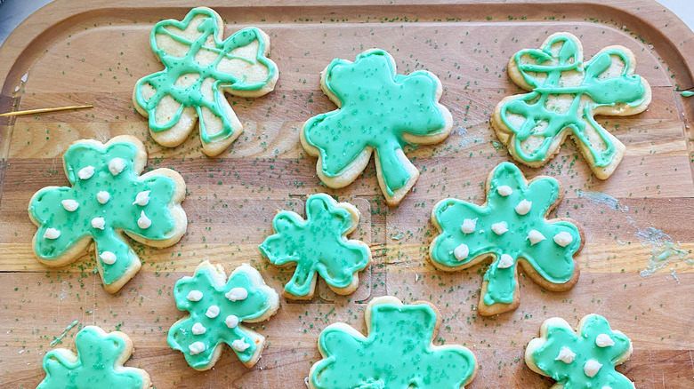 cookies on tray