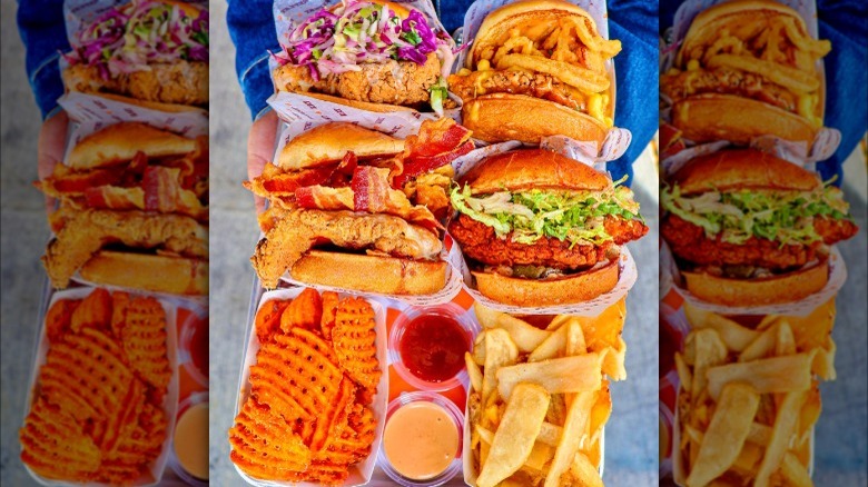 Big Chicken chicken sandwiches and fries