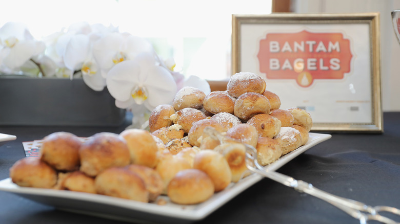 Bantam Bagels on a plate