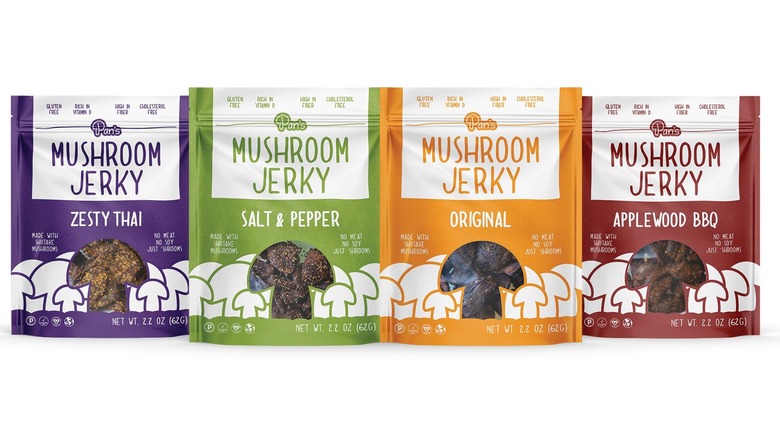 Packets of Pan's Mushroom Jerky