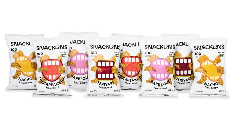 Bags of different SNACKLINS flavors 