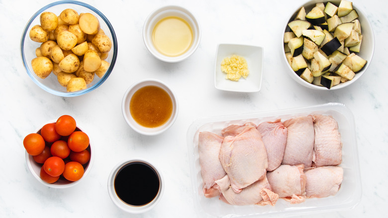 ingredients for sheet pan chicken