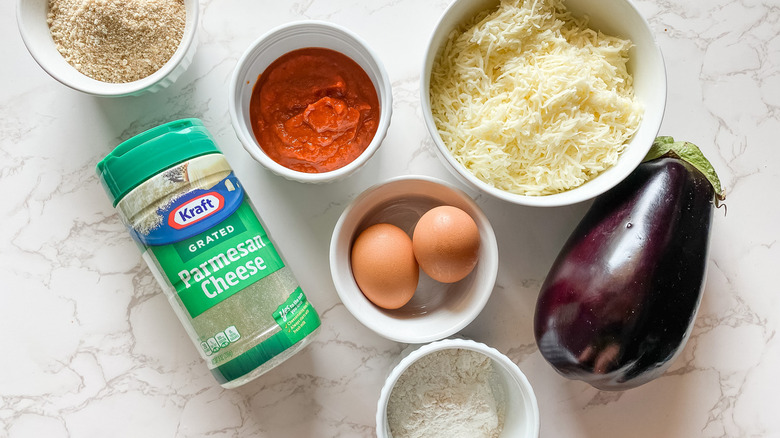 sheet pan eggplant parmesan ingredients