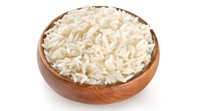 bowl of long grain rice