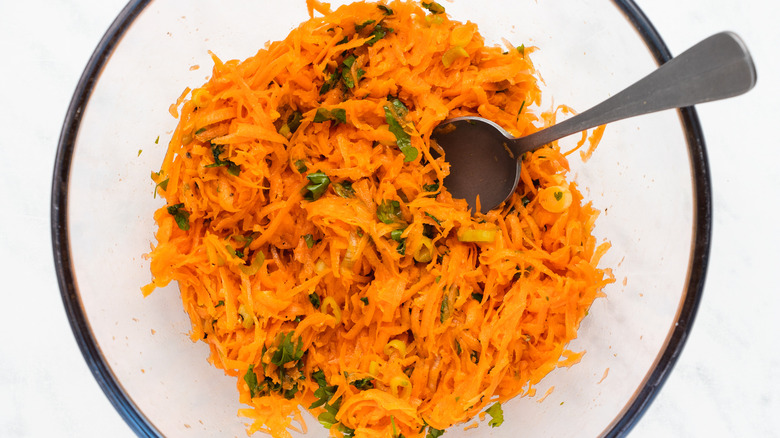 salad in mixing bowl 