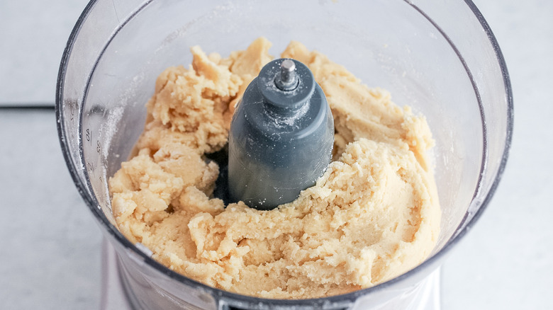 dough in a food processor