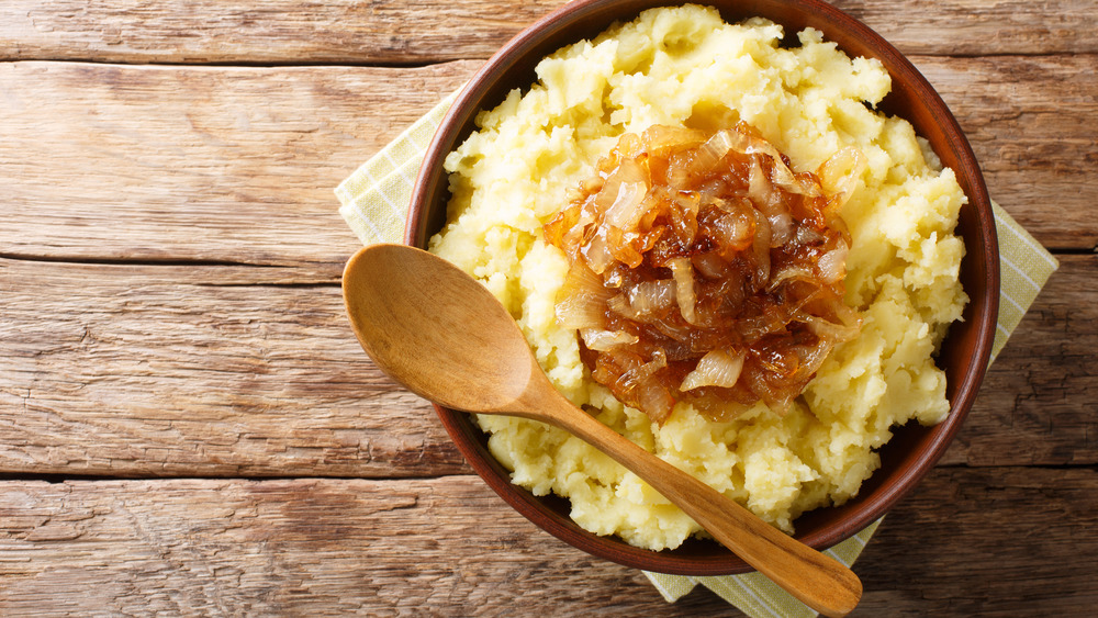 caramelized onion mashed potato