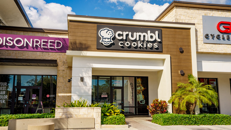 Exterior of Crumbl Cookies store