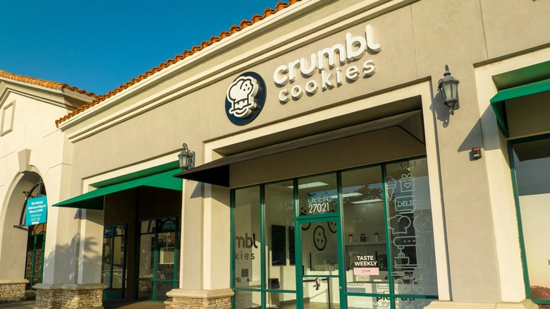 Exterior of Crumbl Cookies store