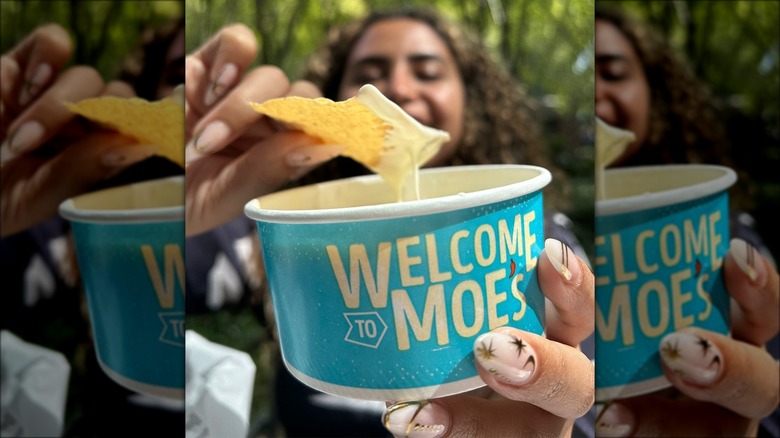 Moe's cup of queso