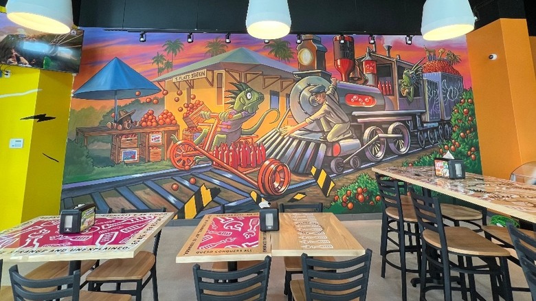 mural in Tijuana Flats restaurant