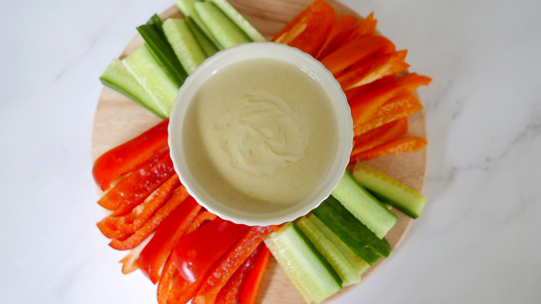 silky bagna cauda in bowl 