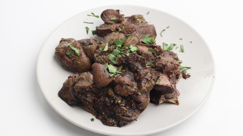 Bowl of herb-baked Chicken livers