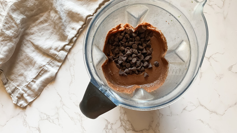 batter with chocolate chips