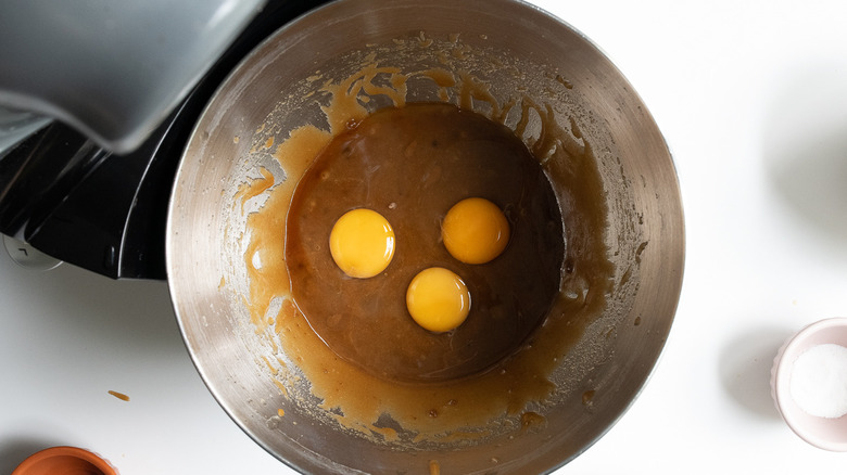 egg yolks in batter