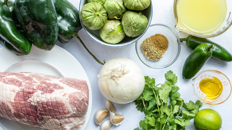 ingredients for chile verde