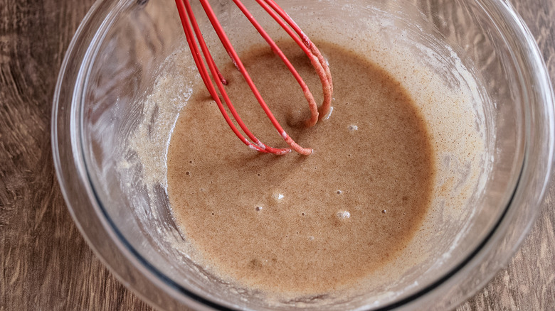 liquid ingredients in bowl 