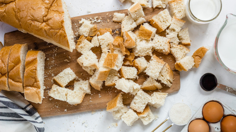 bread on cutting board