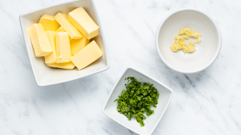 garlic, parsley, and butter