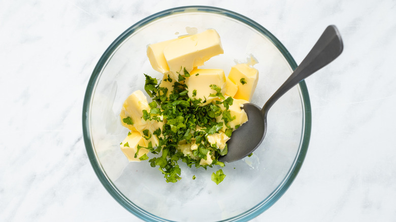 garlic, parsley, and butter