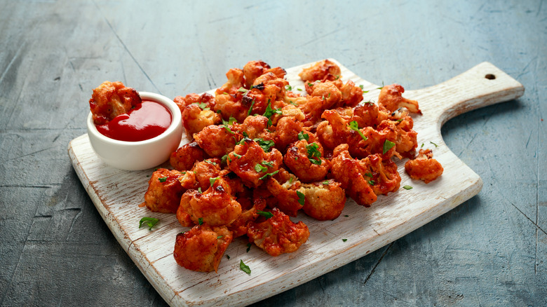 Cauliflower wings on board