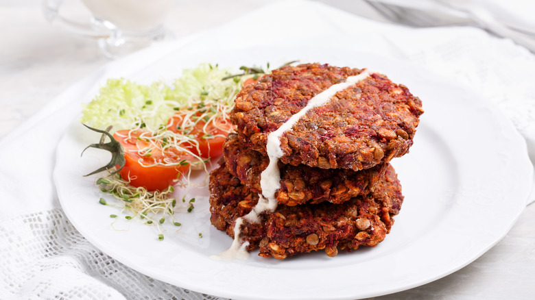 oat and lentil burgers