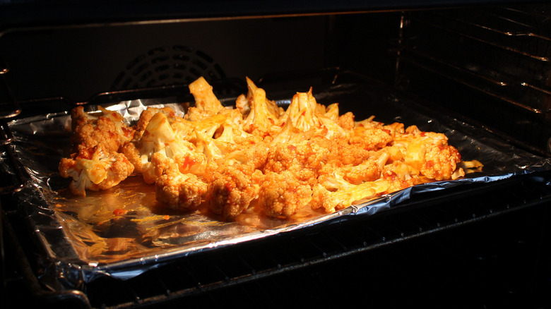 cauliflower in an oven