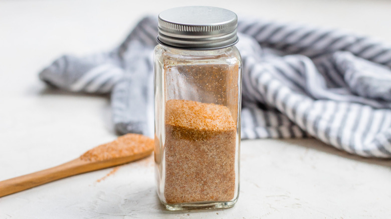 seasoning blend in glass container