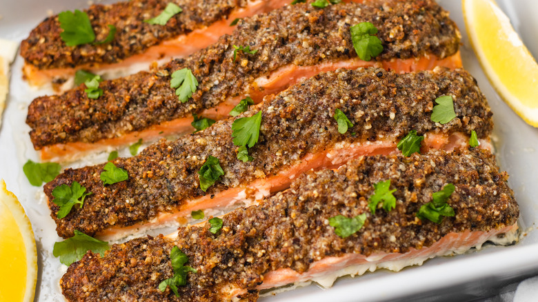 Parmesan-crusted salmon