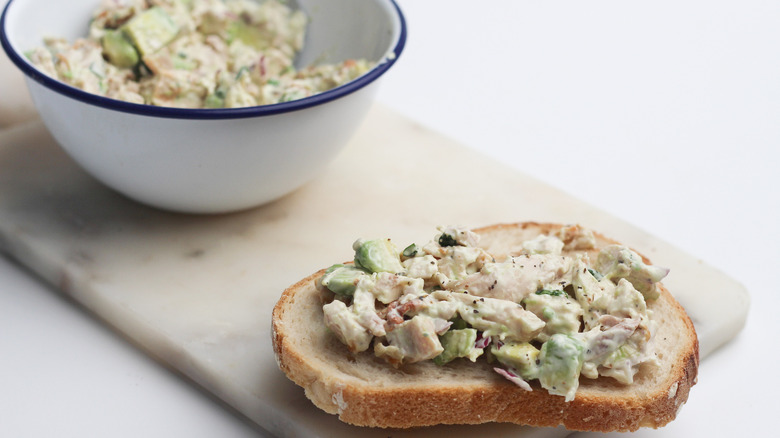 chicken salad on bread