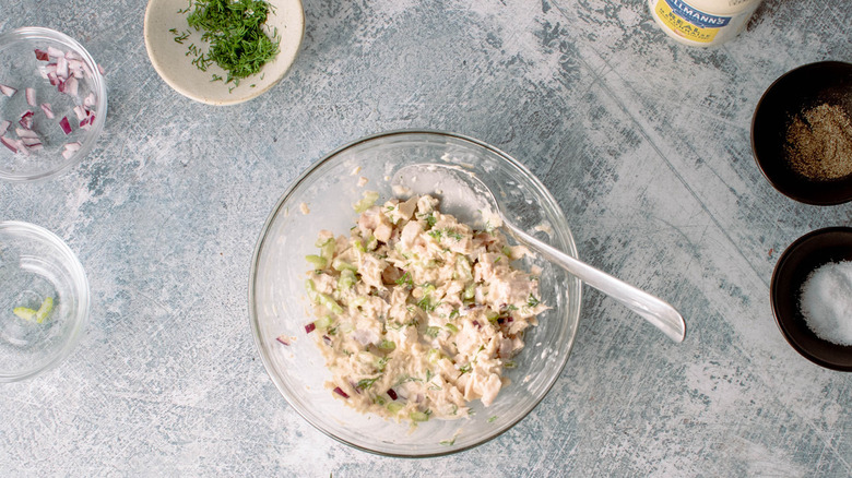 tuna salad in bowl