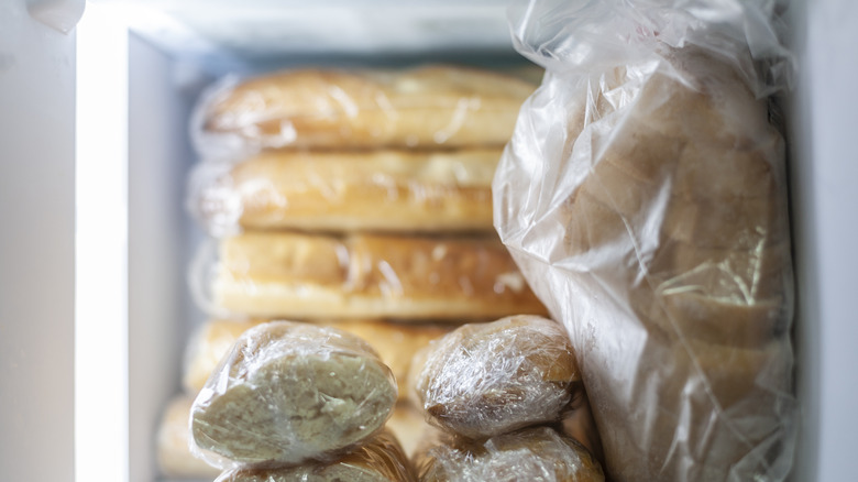 loaves of frozen bread