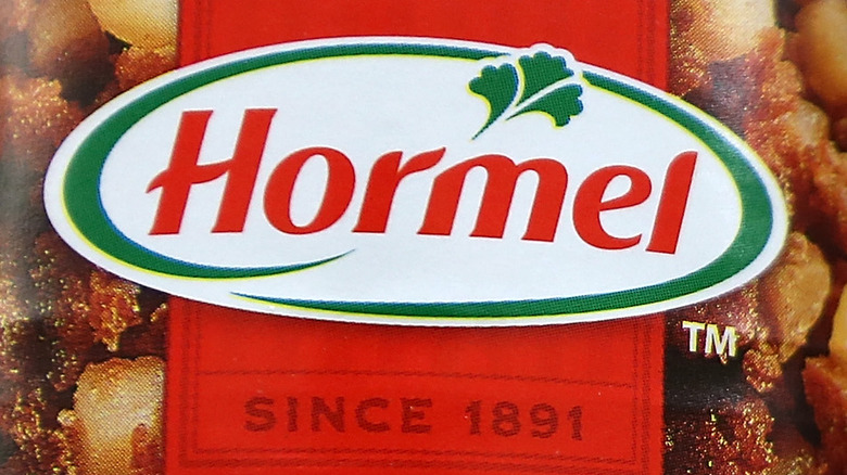 Hormel logo on can label