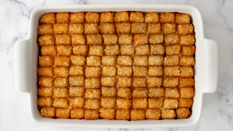 crispy golden tater tot casserole