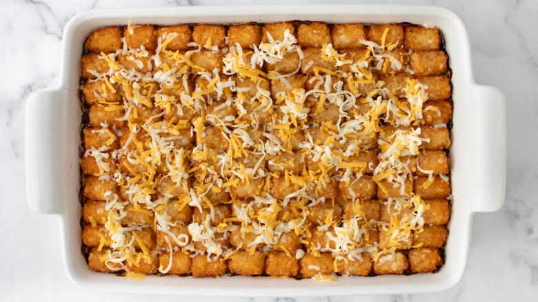 cheese topped tater tot casserole