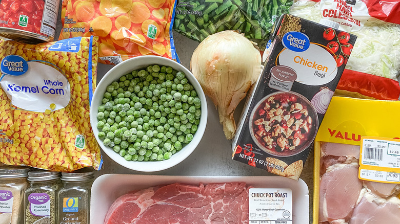 ingredients for Slow Cooker Belgian Chicken Booyah