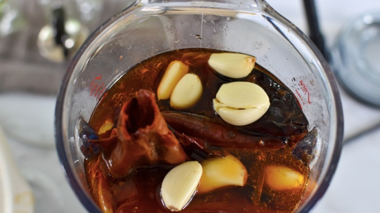 taco sauce ingredients before blending