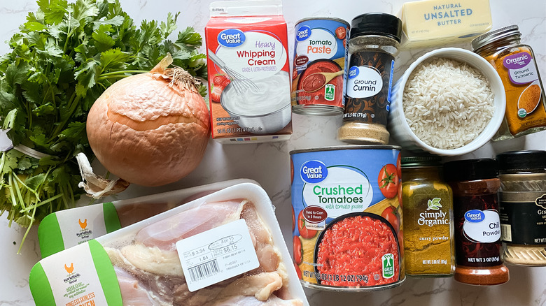 ingredients for Slow Cooker Butter Chicken