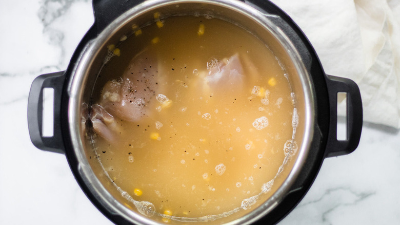 chicken soup in slow cooker