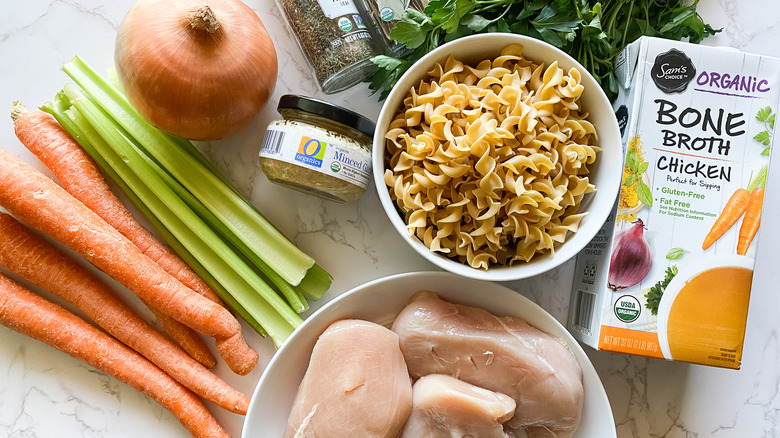 Slow Cooker Chicken Noodle Soup ingredients