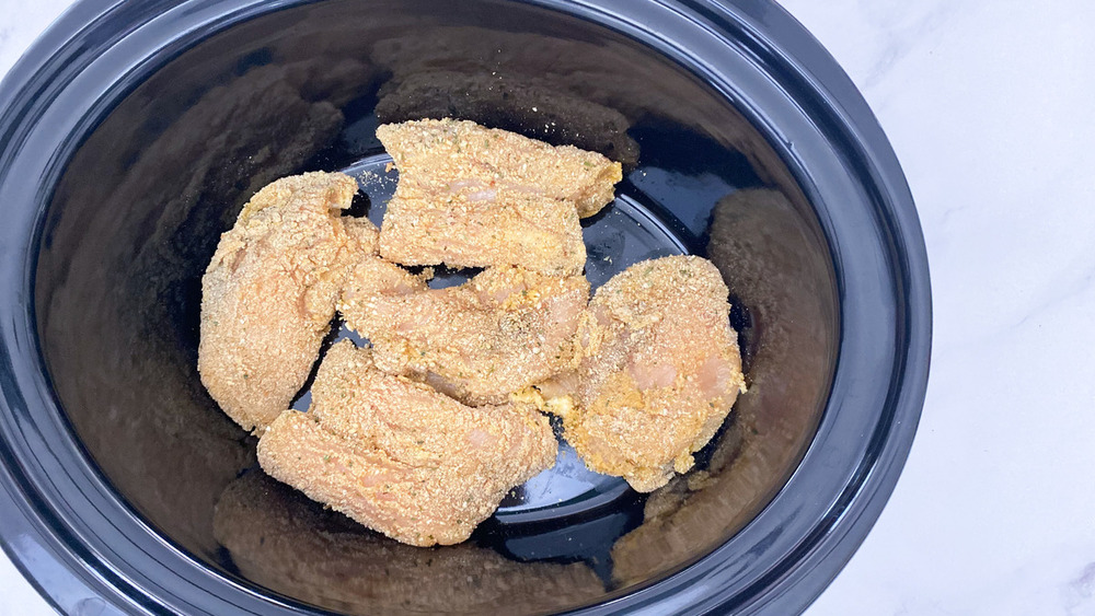 breaded chicken breasts is slow cooker