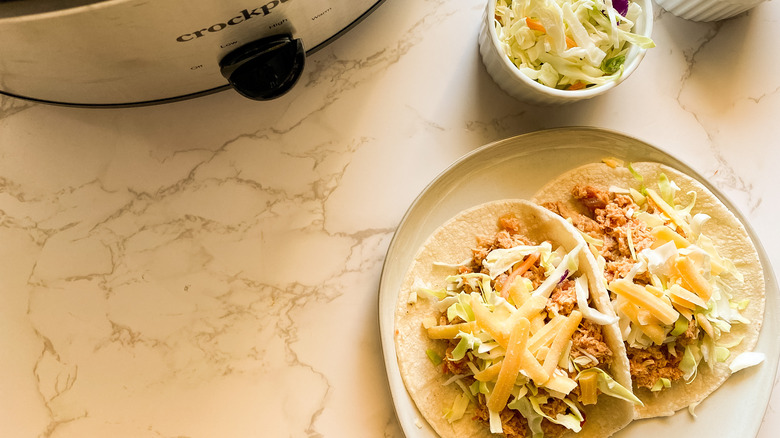 slow cooker chicken tacos