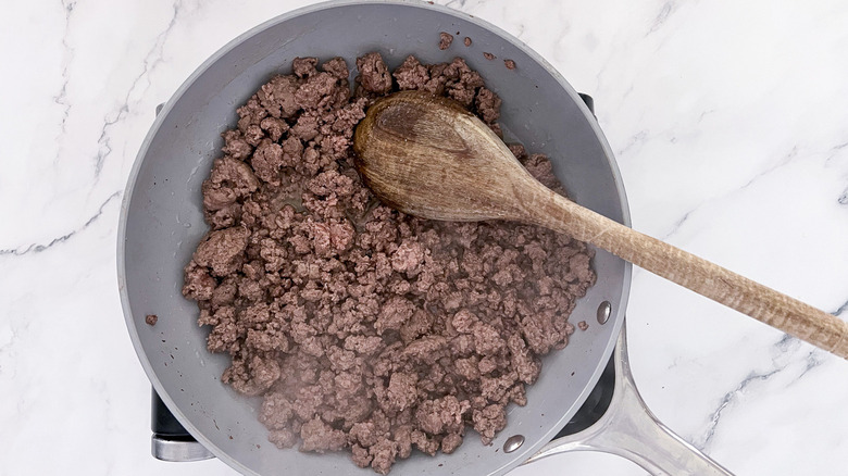 beef in skillet 