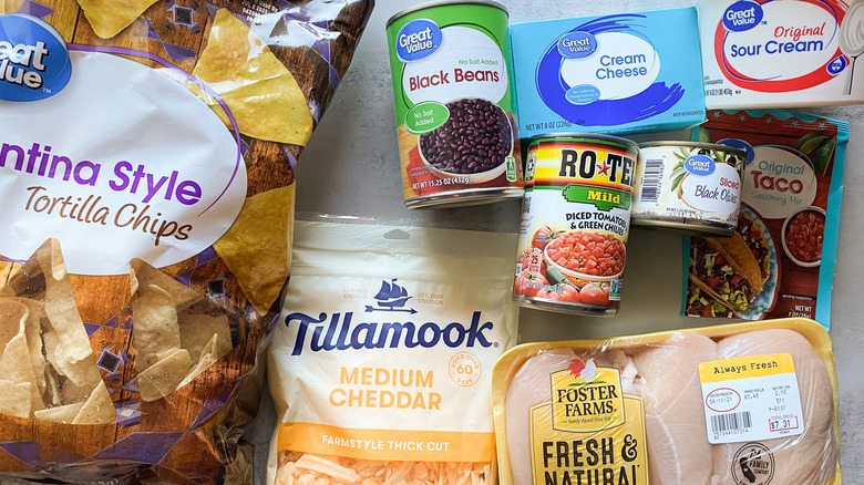 nachos ingredients on counter