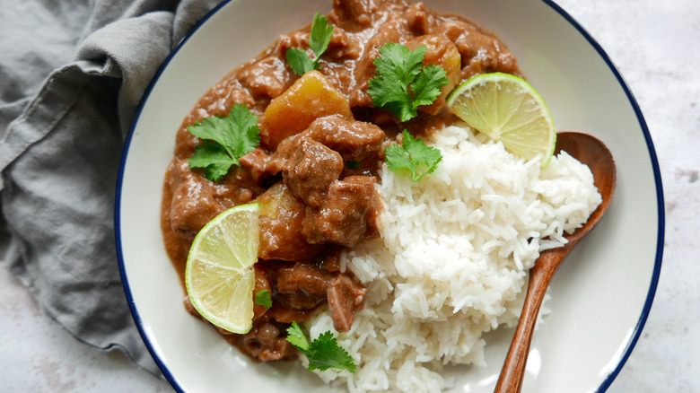 massaman curry in bowl 