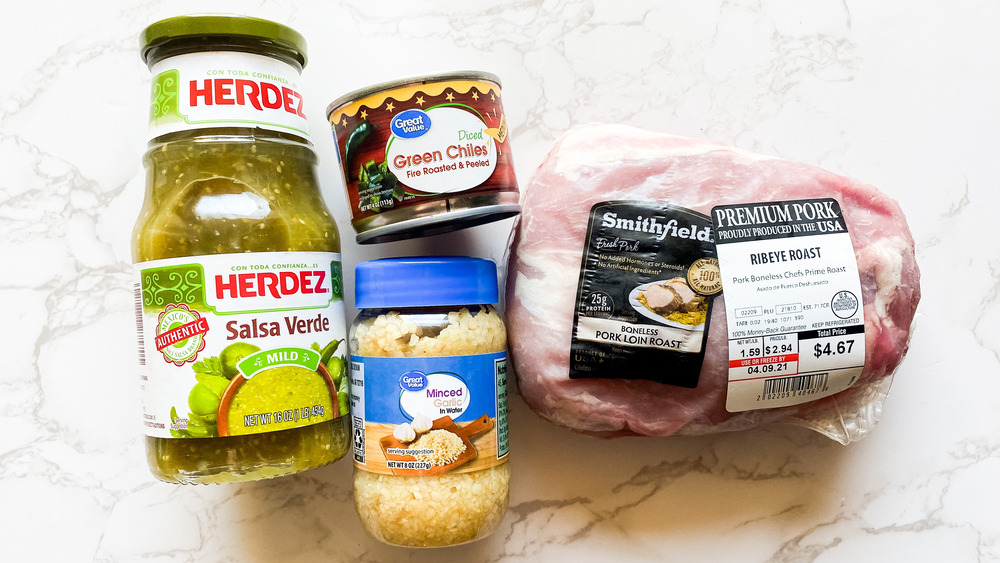 ingredients for slow cooker pork green chili