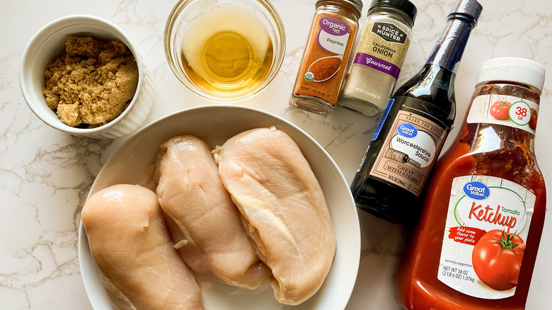 slow cooker pulled chicken ingredients