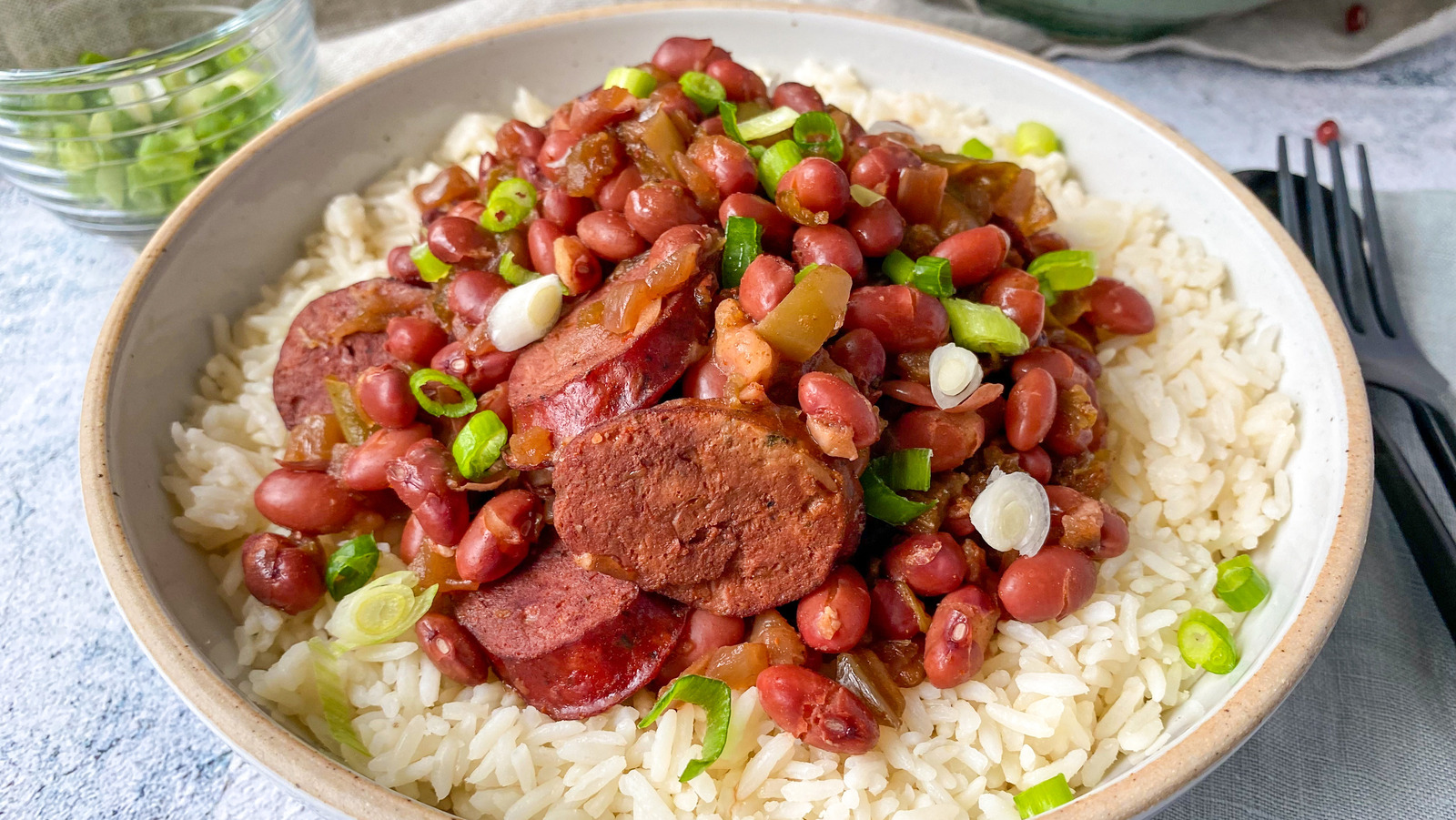 Slow Cooker Red Beans & Rice, Single Serving