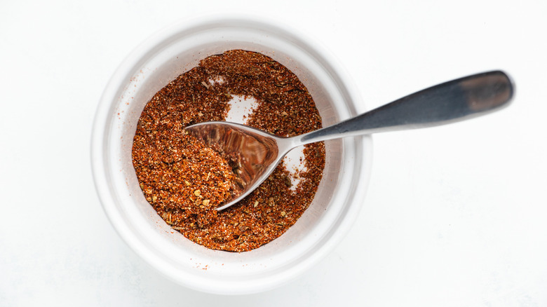 Spices mixed together in bowl